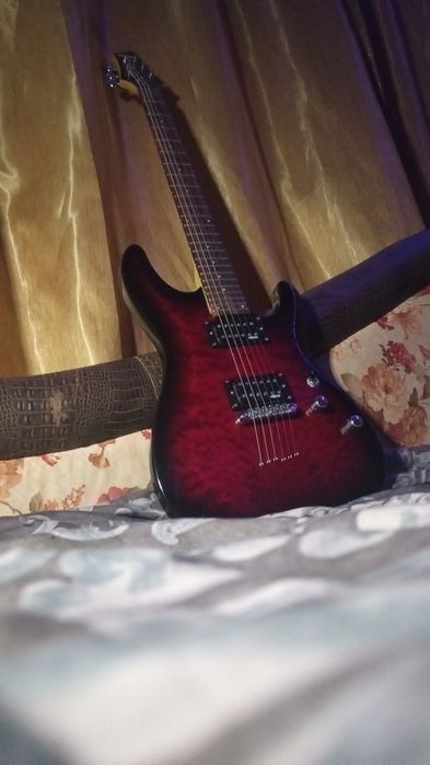 schecter c-6 plus electric black cherry