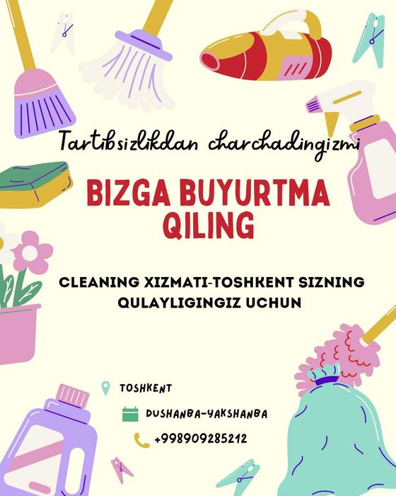 Cleaning xizmati-Toshkent