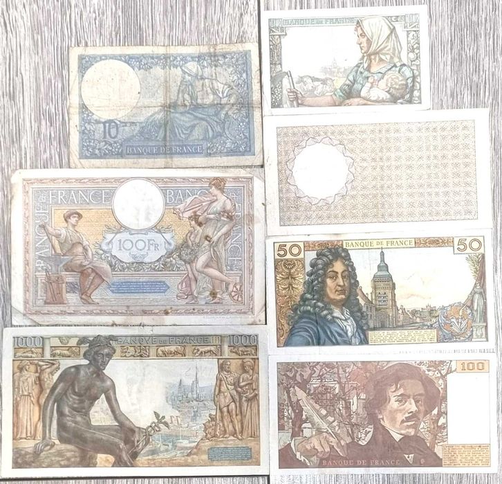 Lot 7 bancnote Franta 1938-1991
