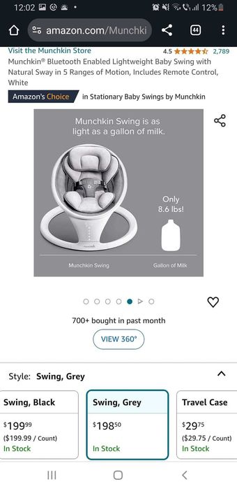 Leagăn Munchkin pentru Bebeluși