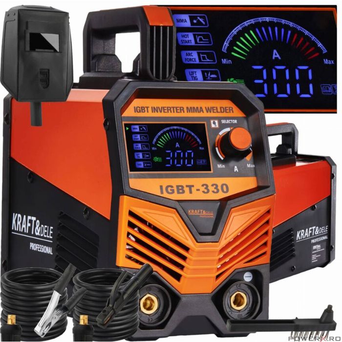 Aparat pentru sudura, invertor MMA/TIG 330A, afisaj LCD, Kraft