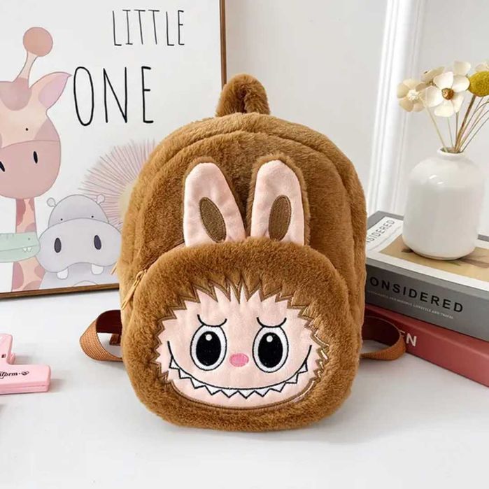 Детска  Раница Плюшена Лабубу Labubu Чанта за Училище за Деца