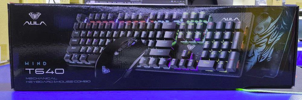 Игровой набор AULA T640 2в1 механическая клавиатура+ мышь RUS/ENG