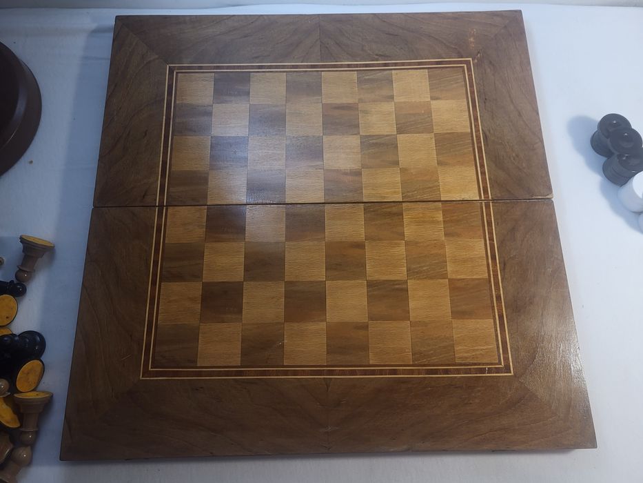 #5 Стар дървен шах и табла