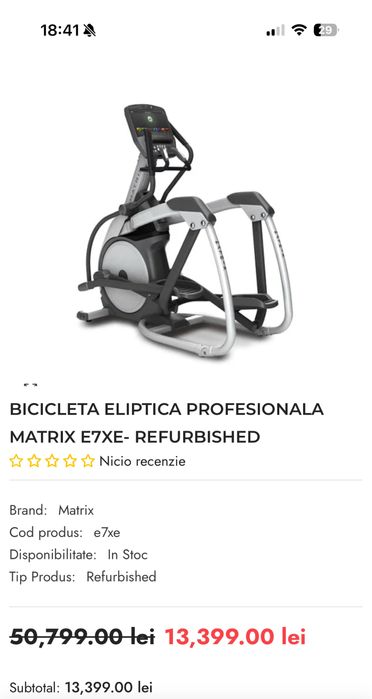Matrix, E5XE, E7XE bicicleta eliptica profesionala reconditionata