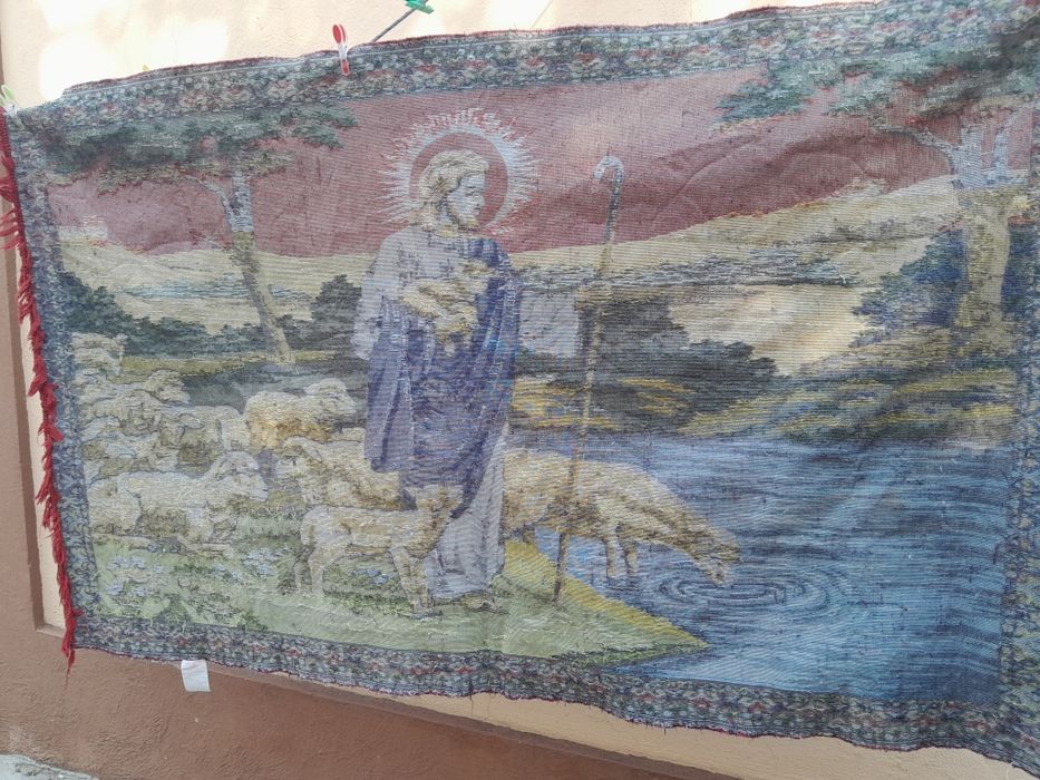 Carpetă veche de perete /religioasă