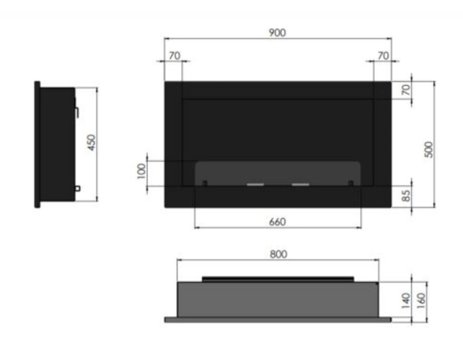 Semineu bioetanol Infire Inside 900