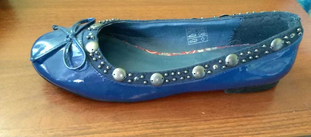 Туфли лаковые, синие