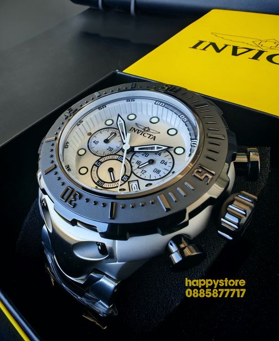 ПРОМО!!! часовник INVICTA Thunderbolt Silver 52 mm, Инвикта нов