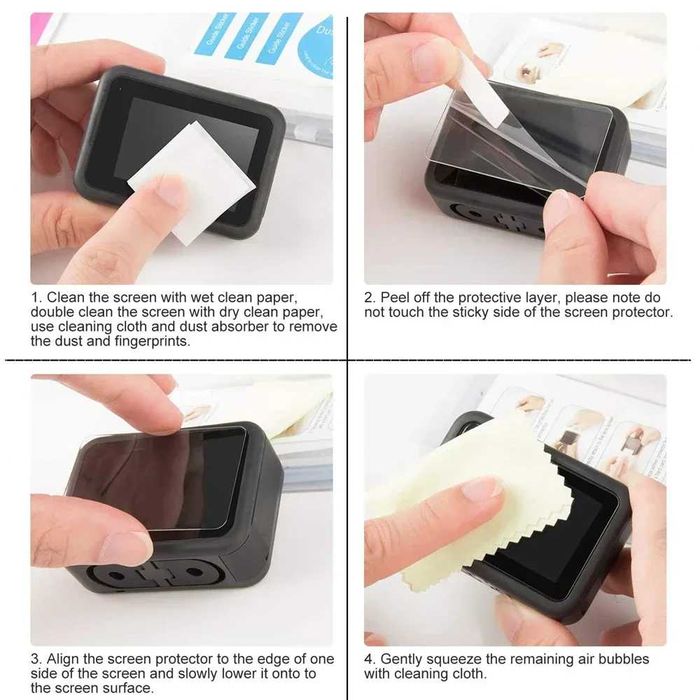 Husa silicon + folie sticla display (2) camera GoPro 8 Hero 8 Black