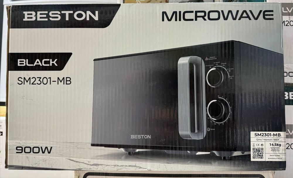Микроволновая печь микроволновка mikroto'lqinli pech Beston SM2301MB