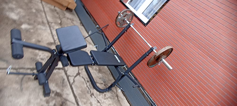 Скамья для жима штанга блины