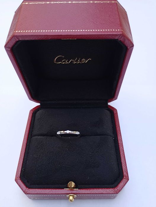 Inel Original Cartier din Platina PT 950  cu diamante , Marimea 49