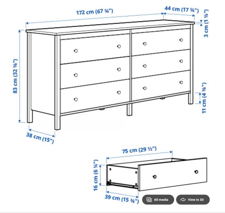 Comoda Ikea 172x44x83 cm