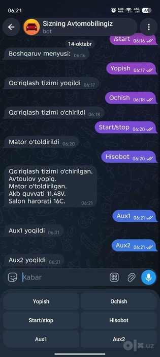 Avtomobilingizni istalgan joydan telefon orqali nazorat qiling.