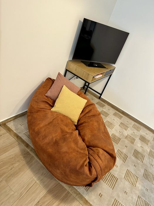 Барбарон XL “Възглавница” - Лукс модел, кафяв велурен плат.