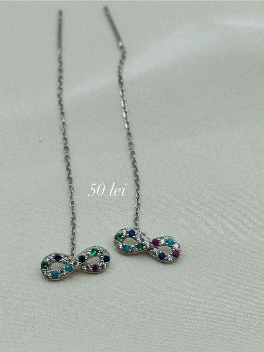 Cercei argint cu fir