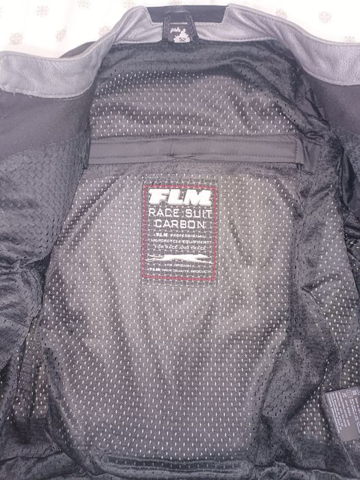 Geaca moto piele FLM race carbon