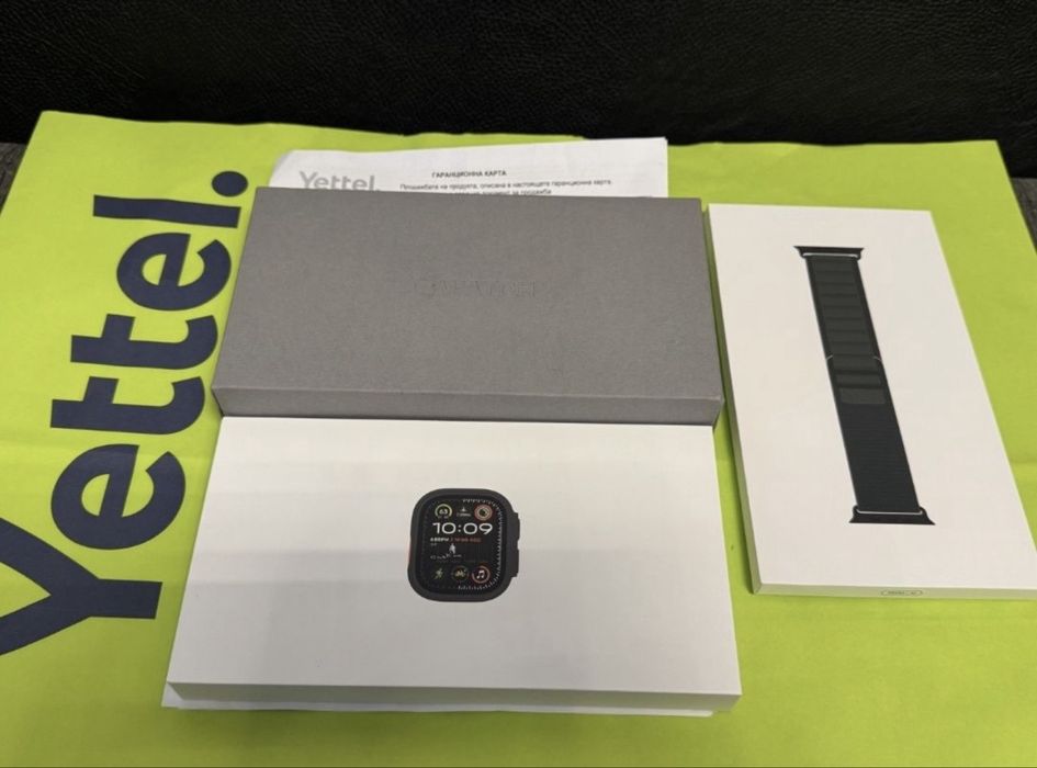 ***КАТО НОВ 49mm Apple watch Ultra 2 Гаранция Yettel 2026г. Black