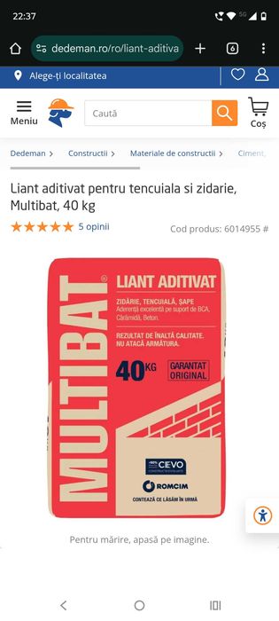 Saci Romcim Multibat 40kg de vanzare