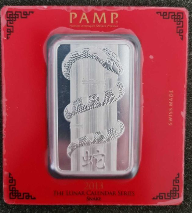Кюлче PAMP 100 гр. сребро 2013 лунар година на змията