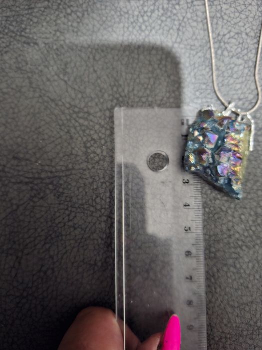 Colier Aura Cuartz piatra are 4 cm lungime