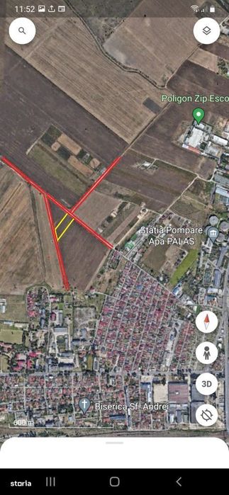 Str Crisului teren intravilan 4350mp, deschidere la 2 strazi 29ml, 50e