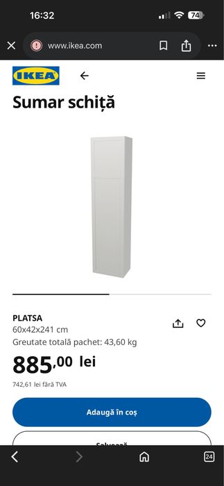 2 corpuri dulap platsa