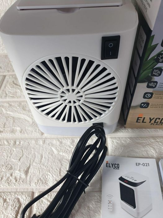 Mini încălzitor/ventilator ceramic 2în1 Elyco+telecomanda