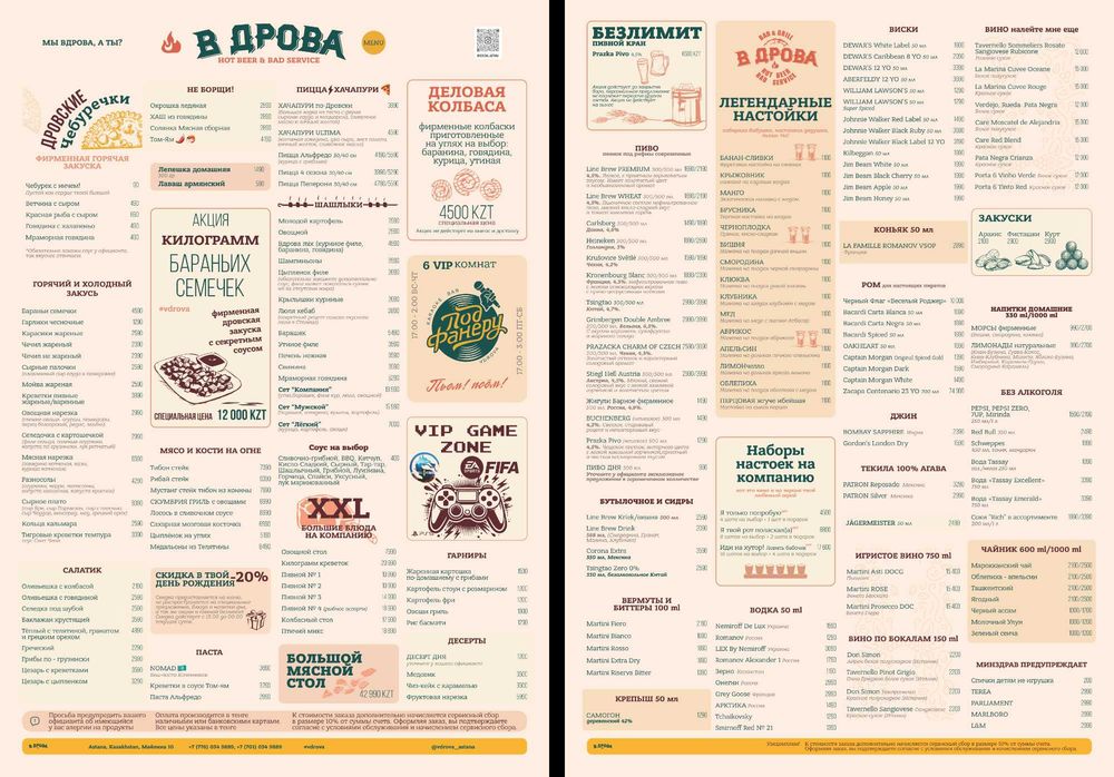 Дизайн меню для кафе, ресторанов и кофеен