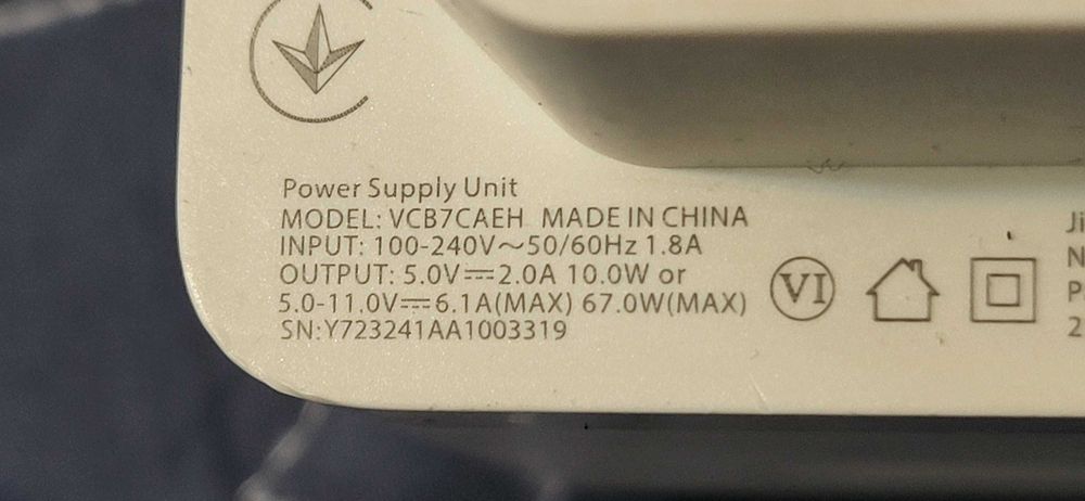 Incarcator 67W  de la5V-11V-6.1A pe usb fuctional