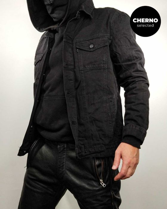 Мъжко черно дънково • деним яке SAINT MORTA Denim Jacket – размер L