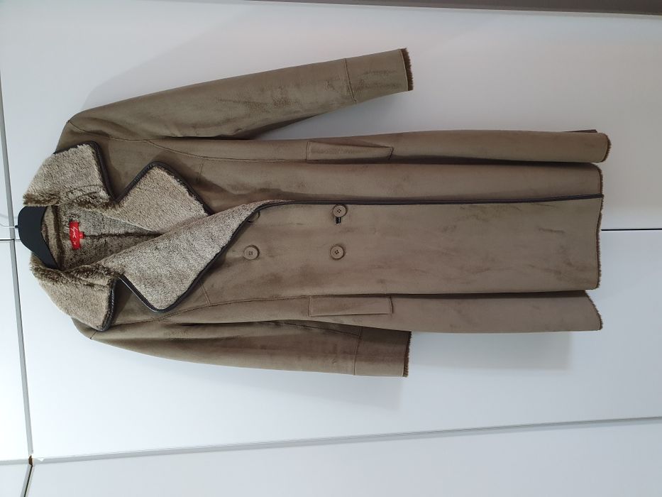 Palton blana artificială damă