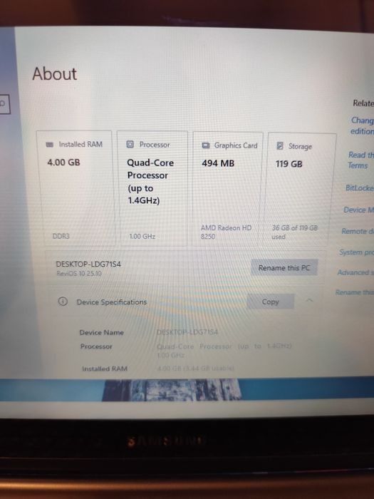 Laptop Samsung activ book 9