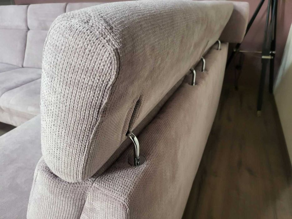 П- образен ъглов диван от плат MM-ZE1162 - цвят люляк