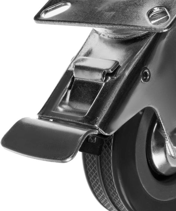 Set 4 roti pivotante cu frana cauciuc silentioase rotatie 360° 7.5 cm