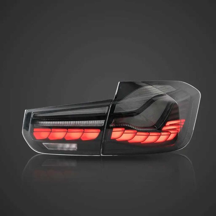 Set Stopuri LED BMW Seria 3 F30 Model GTS OLED Model Negru Fumuriu