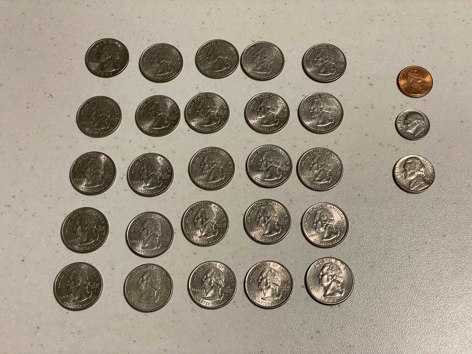 Стари монети от САЩ, Германия, Австрия, Белгия, Великобритания