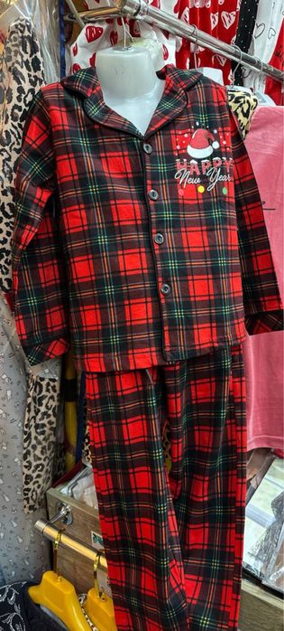 Пижамы в клеточку НОВОГОДНИЕ