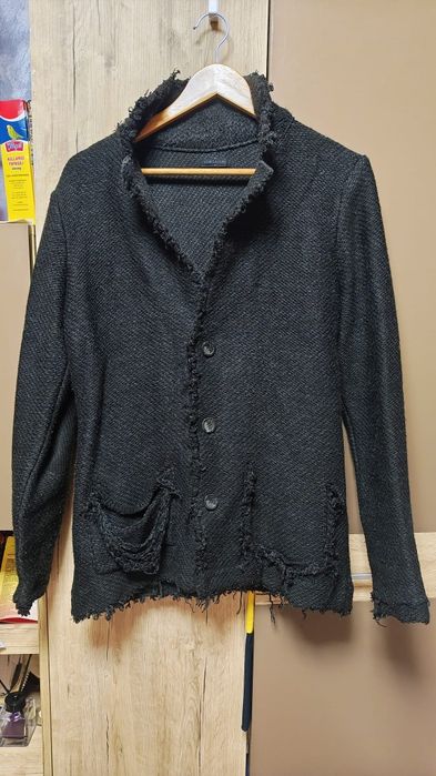 Jachetă tweed bărbați, margini destrămate,  unicat, handmade