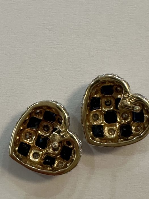 Vand cercei safir albastru si diamante