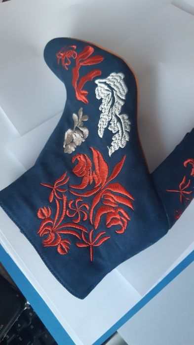 Pantofi/botine bleomaren cu broderie