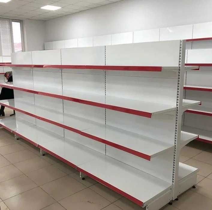 Металлические  стеллажи островные ветрины полки торговые для магазина