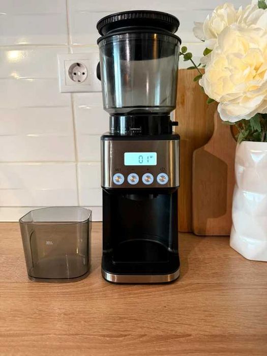 Rasnita electrica pentru cafea Homtone, 51 niveluri de macinare, 50g
