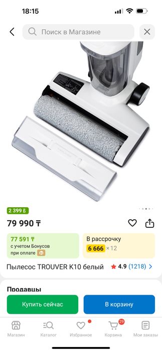 Пылесос моющий ручной