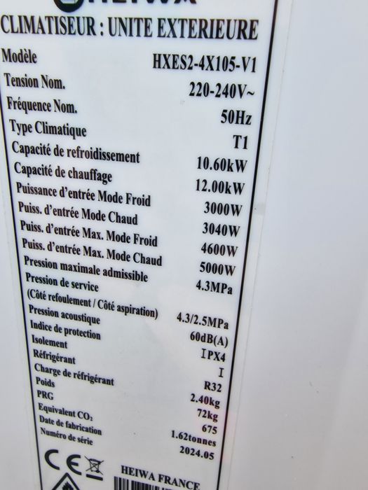 Mitsubishi / Daikin HEIWA HXES2-4X105-V1  -Pompă Aer condiționat R32