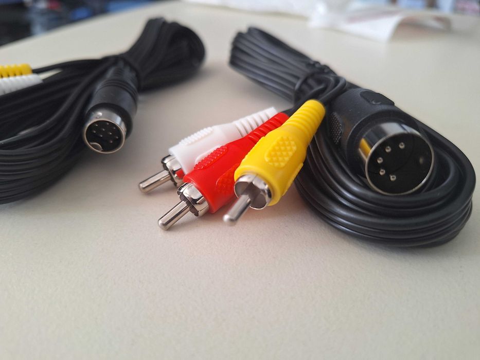 3RCA 1.8m AV Audio Video Cable for SEGA Mega Drive Genesis 1, Drive Genesis 2, Drive Genesis 3