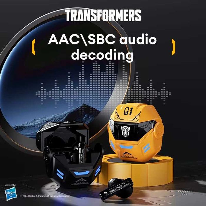 Bluetooth слушалки-тапи Transformers TF-T36 Bumblebee ОРИГИНАЛНИ НОВИ!