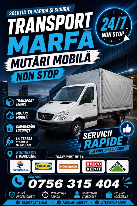 Transport mobila mutari debarasare