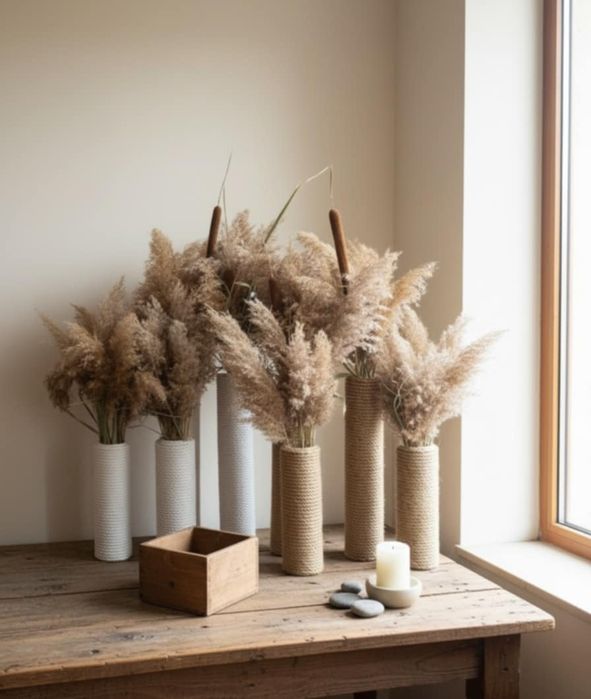Ръчно изработени вази за сухи цветя